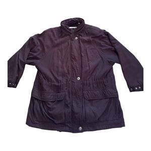 Vintage London Fog Black Heavyweight Soft Shell Insulated Women’s XL Zip Jacket